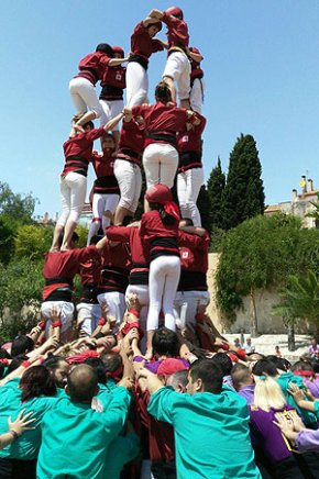 Els Xiquets de Cambrils actuen a la Diada de Primavera dels Castellers d'Altafulla