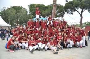 Castells de 6 a la diada castellera de la Fira amb els Xiquets de Cambrils i els Nois de la Torre 