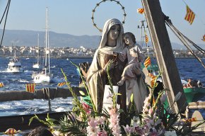La processó de la Mare de Déu del Carme centra la diada de la patrona dels mariners