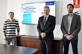 Comaigua regalarà 4.000 litres d'aigua en un any als clients que es donin d'alta en la factura sense paper