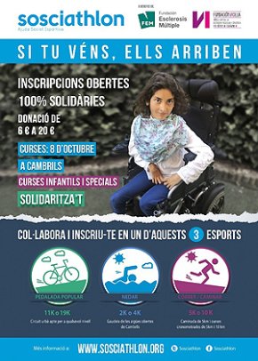 La tercera cursa solidària Sosciathlon es disputarà aquest diumenge 8 d'octubre