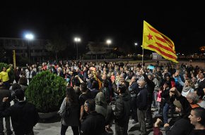 Concentració en protesta per l'empresonament de vuit consellers de la Generalitat