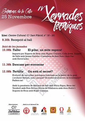 Els Xiquets de Cambrils organitzaran, el proper dissabte, unes xerrades tècniques castelleres
