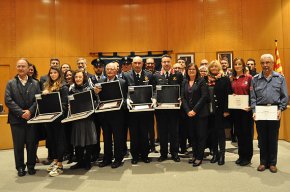 Es lliuren les Distincions Honorífiques als cossos policials i a Lluís Recasens, Àngel Recasens i Antoni Llorens