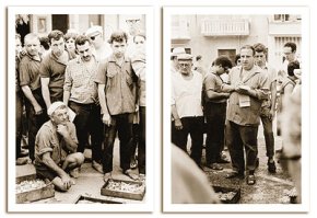 Subhasta de peix a la plaça del Pòsit [Dècada 1940]
