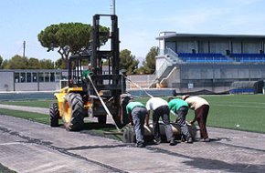 S'escurça el camp de futbol municipal abans de l'inici de les obres del futur viaducte