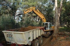 S'inicien les obres d'asfaltatge al camí de les Francines