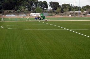Els dos nous camps de futbol de gespa artificial estaran a punt per a l'inici de la pretemporada