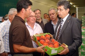 Joaquim Llena visita la planta solar fotovoltaica de la Cooperativa Agrícola