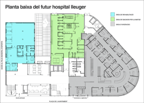 Lhospital lleuger tindrà una superfície útil de 4.600 metres quadrats distribuïda en quatre plantes