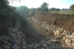 A punt de finalitzar les obres de reforç del barranc de la Verge del Camí