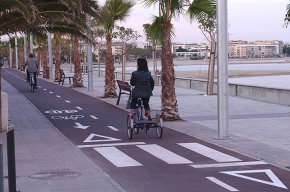 S'enllesteix la senyalització del carril bici del passeig de Ponent
