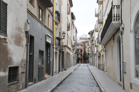 Carrers i places del Barri Antic en temps de confinament