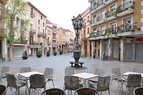 Carrers i places del Barri Antic en temps de confinament