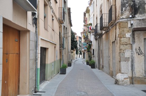 Carrers i places del Barri Antic en temps de confinament