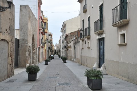 Carrers i places del Barri Antic en temps de confinament