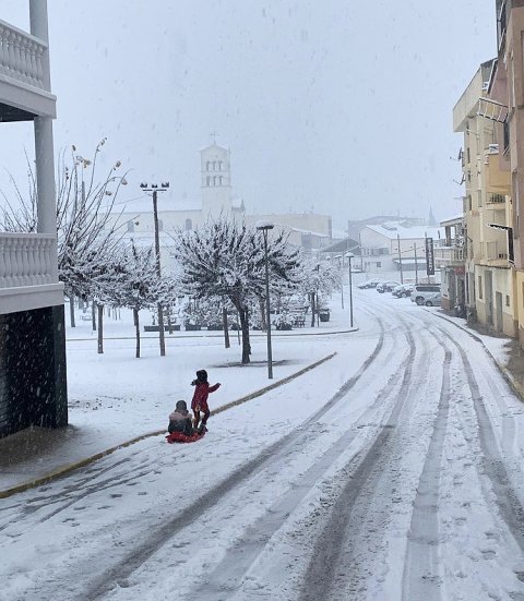 La neu arriba al territori (Móra la Nova)