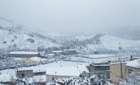 La neu arriba al territori (Porrera)