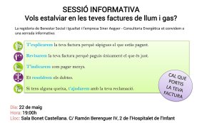 Sessions informatives sobre com estalviar en les factures de llum i gas a Vandellòs i a l'Hospitalet de l'Infant