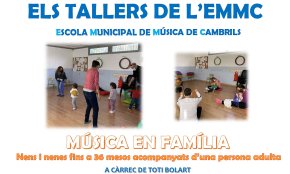 Els tallers familiars per a nadons de 3 mesos a 3 anys tornen a l'Escola de Música