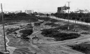 Aspecte de la riera d'Alforja abans de la canalització  / Any 1973