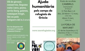 El Polvorí impulsa una campanya d’ajuda humanitària pels camps de refugiats de Grècia