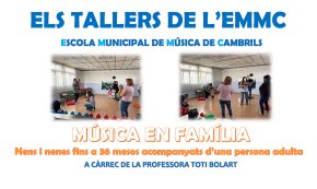 L'Escola Municipal de Música programa nous tallers de música en família per aquesta primavera