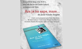 Jordi Villalbí presentarà el seu llibre «Ara ja ho saps, mare» sobre la seva lluita contra el càncer, aquest dijous