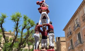 Els Xiquets de Cambrils participen a Montblanc en la primera diada castellera després de dos anys 