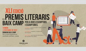 Òmnium Baix Camp obre la nova convocatòria dels Premis Literaris Baix Camp per a joves escriptors i escriptores