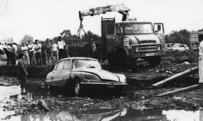 Tres cotxes van quedar estancats a la riera d’Alforja i van ser arrossegats per la rierada del 5 de setembre de 1976