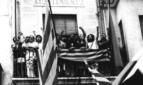 Acte final de la manifestació de l’Onze de setembre de 1977 a Cambrils