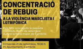 El Casal Popular El Polvorí convoca una concentració de rebuig a la violència masclista i lgbtifòbica
