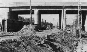 Obres de canalització de la riera d'Alforja / Octubre 1975