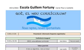 Una jornada educativa reunirà, a l'escola Guillem Fortuny, els millors experts en didàctica de les matemàtiques