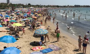 Platges plenes el primer cap de setmana d'estiu