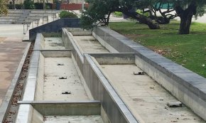 Es buiden les fonts ornamentals del parc del Pinaret i del Pescador per evitar el malbaratament d'aigua