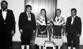 El Quartet de Madrigalistes i el seu director en el viatge a Alemanya i Suïssa / Desembre 1976
