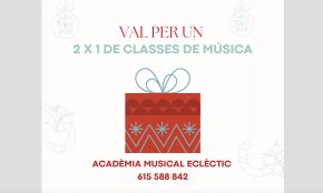 Promoció 2x1 d'Eclèctic Acadèmia de Música en motiu de la imminent arribada dels Reis Mags de l'Orient a Cambrils