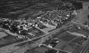 Vista aèria de la vila / Dècada de 1950