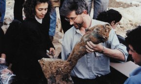 Descoberta d'un conjunt de peces de bronze al jaciment de la Llosa / Febrer 1992
