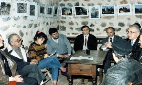 Taula rodona del Centre d'Estudis Cambrilencs a la Torre de l'Ermita / Març 1990