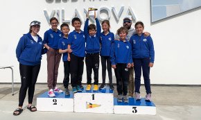 El regatista d'Optimist B del CNCB Damià Galcerà, segon a la regata Ça Llacuna de Vilanova i la Geltrú