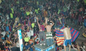 La plaça d'Aragó i la segona Champions del Barça, ara fa 17 anys