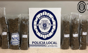 La Policia Local deté dues persones que conduïen un vehicle amb gairebé 5 kg de marihuana