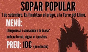 A partir de dilluns es podran comprar els tiquets pel sopar popular de la Nit del Calot