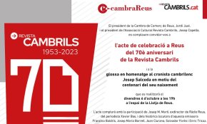 Revista Cambrils i la Cambra de Comerç de Reus celebren avui els 70 anys de la publicació