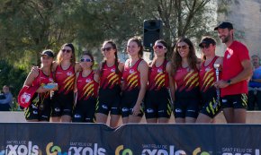 Tercera posició de l'Absolut Femení del Club Rem Cambrils a Sant Feliu de Guíxols