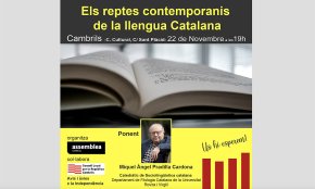 El filòleg Miquel Àngel Pradilla, catedràtic de la URV, parlarà dels reptes contemporanis de la llengua catalana