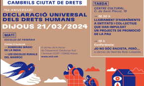 L'Ajuntament programa la jornada «Cambrils Ciutat de Drets» per commemorar el 75 aniversari de la Declaració Universal de Drets Humans